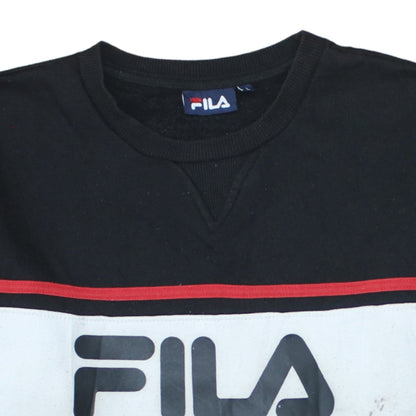 Mens UK Size L FILA Black Pullover Sweatshirt