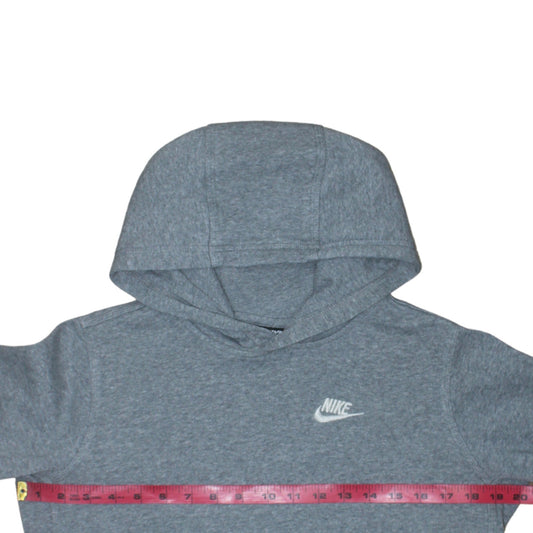 Nike Boys Grey Pullover Hoodie XL Fleece Logo Sportswear Jumper