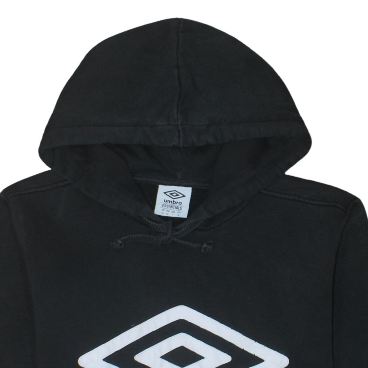 Mens UK Size M Umbro Black Pullover Hoodie