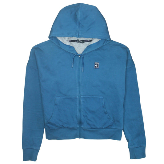 Womens UK Size S Nike Blue Full Zip Hoodie
