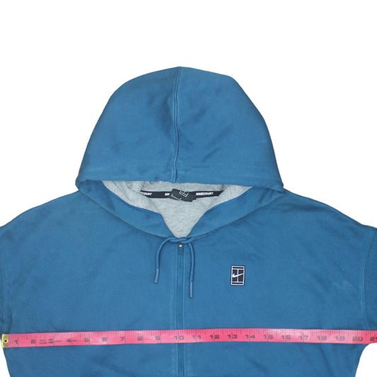 Womens UK Size S Nike Blue Full Zip Hoodie