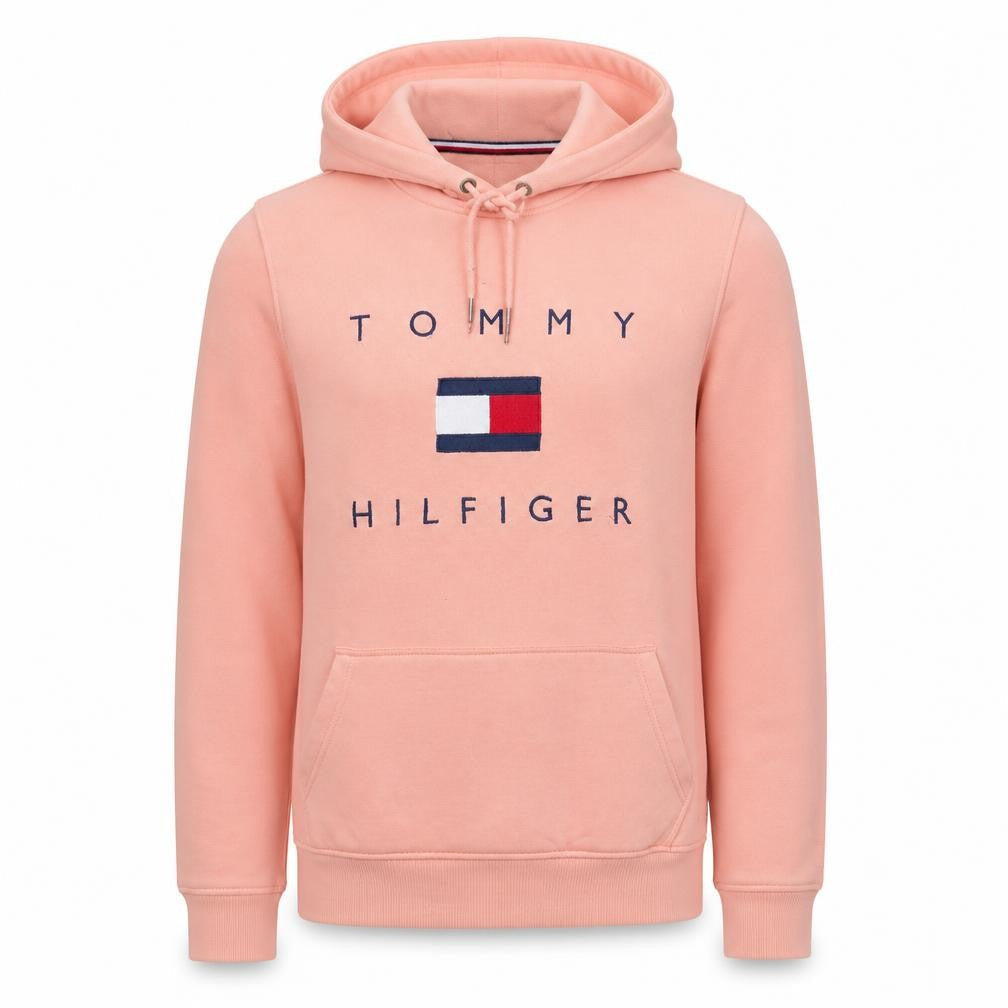 Mens UK Size S Tommy Hilfiger Pink Pullover Hoodie