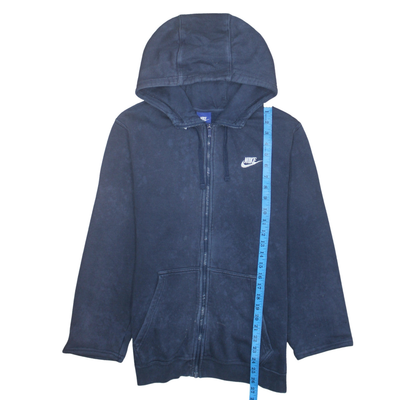 Mens UK Size M Nike Blue Full Zip Hoodie