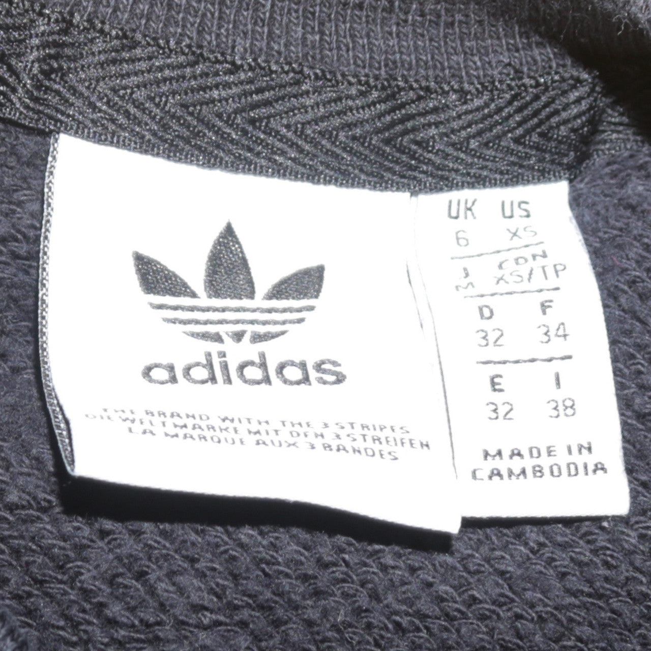 Womens UK Size XS adidas Black Pullover Sweatshirt