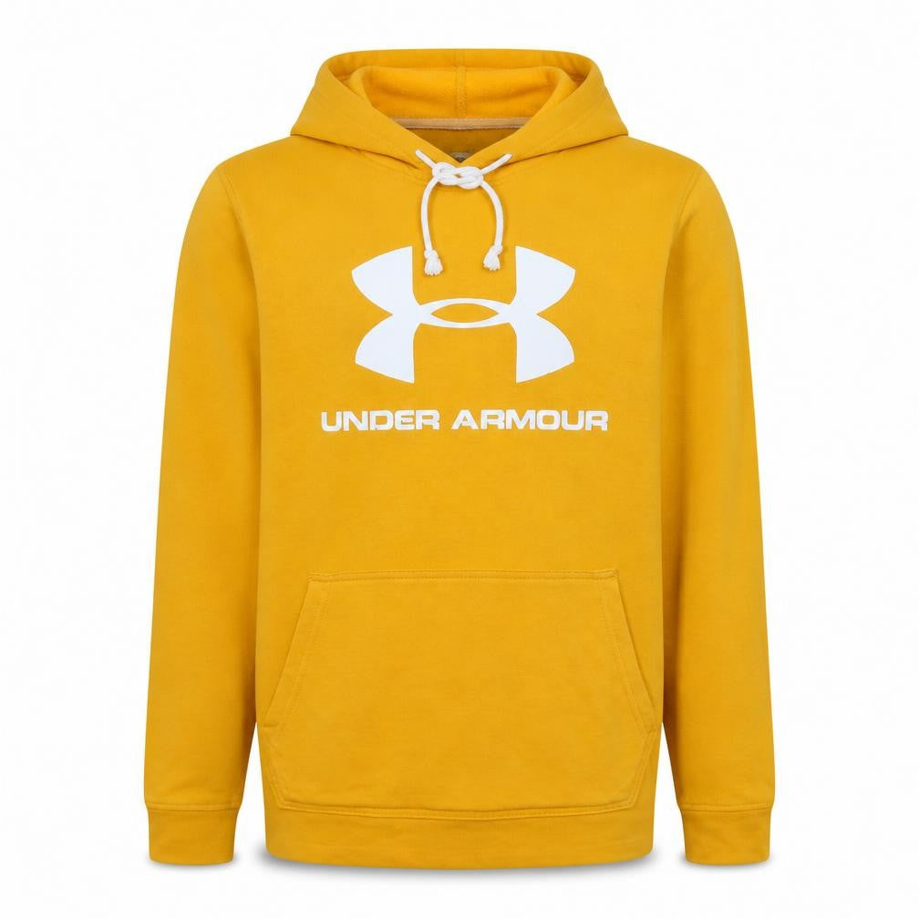 Mens UK Size S Under armour Yellow Pullover Hoodie