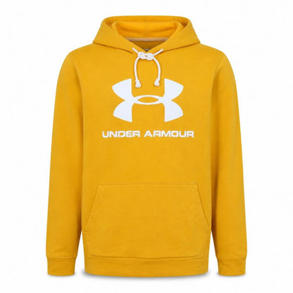 Mens UK Size S Under armour Yellow Pullover Hoodie
