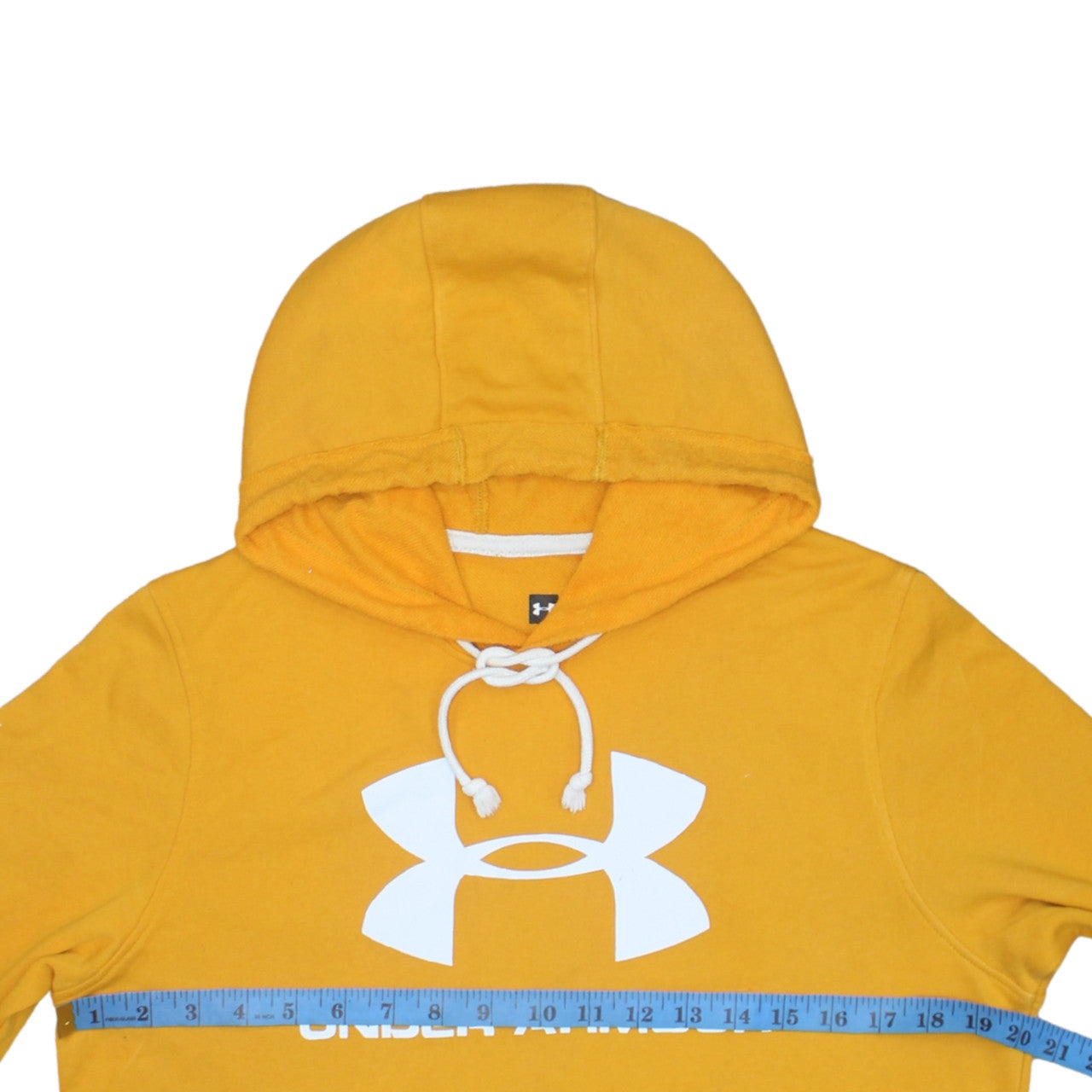 Mens UK Size S Under armour Yellow Pullover Hoodie