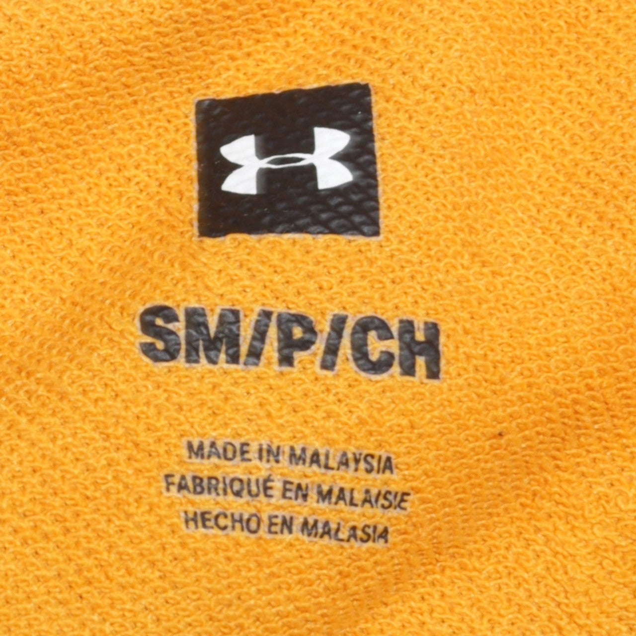 Mens UK Size S Under armour Yellow Pullover Hoodie