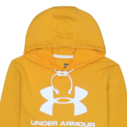 Mens UK Size S Under armour Yellow Pullover Hoodie