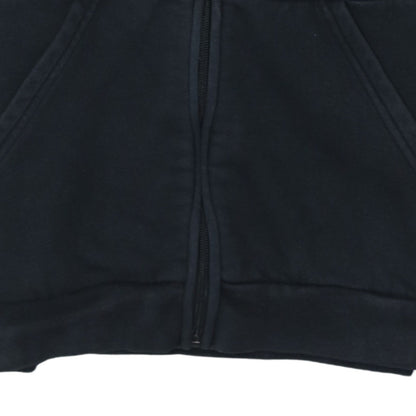 adidas Boys Black Full Zip Hoodie Size 11-12 Years Sports Casual Sweatshirt