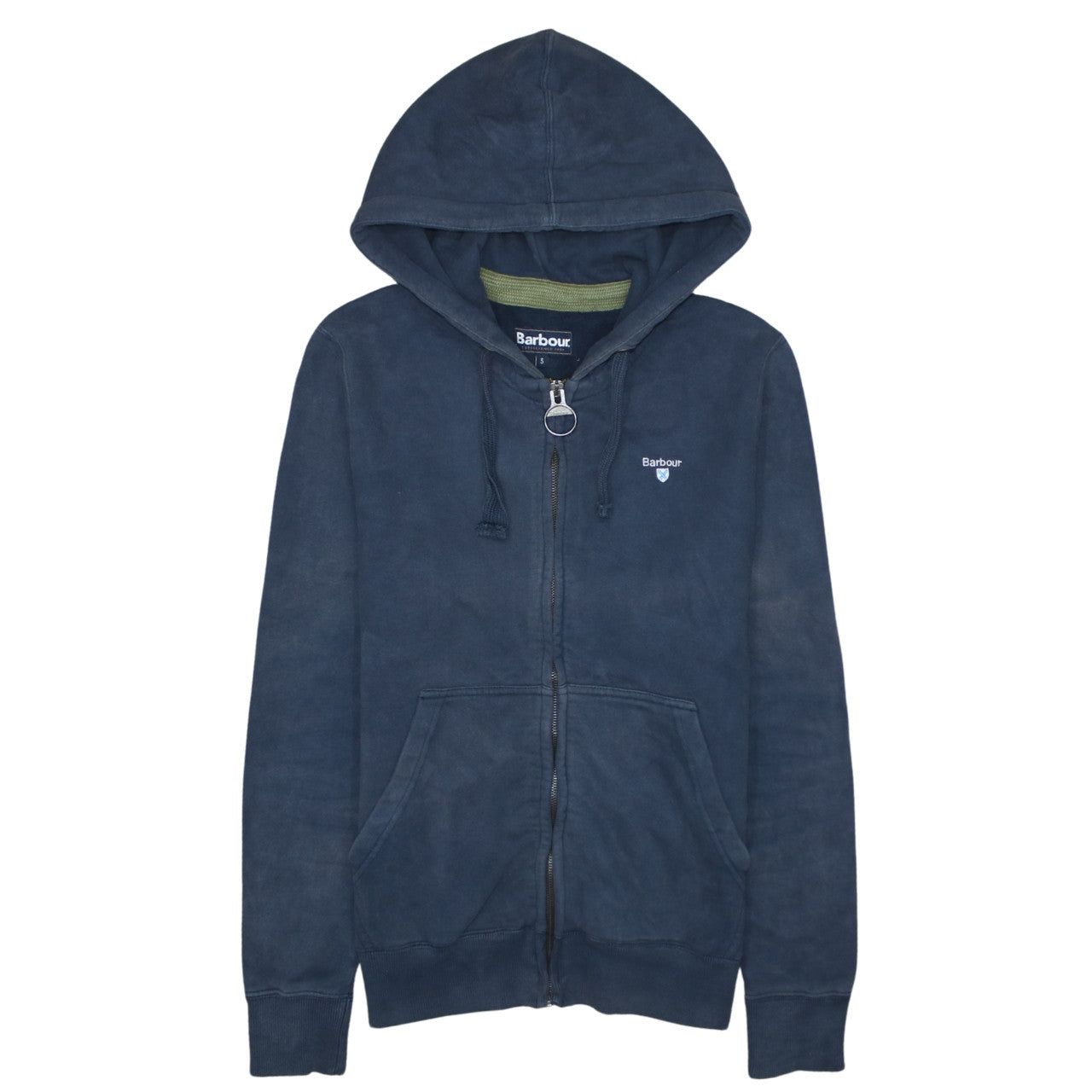 Mens UK Size S Barbour Blue Full Zip Hoodie