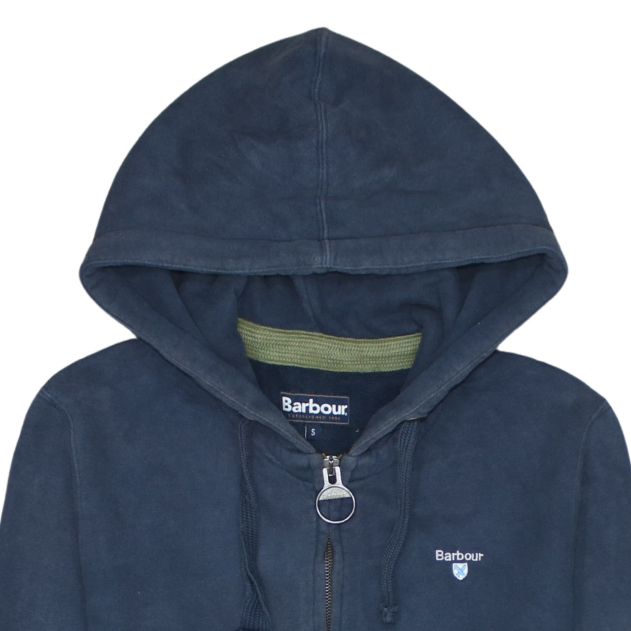 Mens UK Size S Barbour Blue Full Zip Hoodie