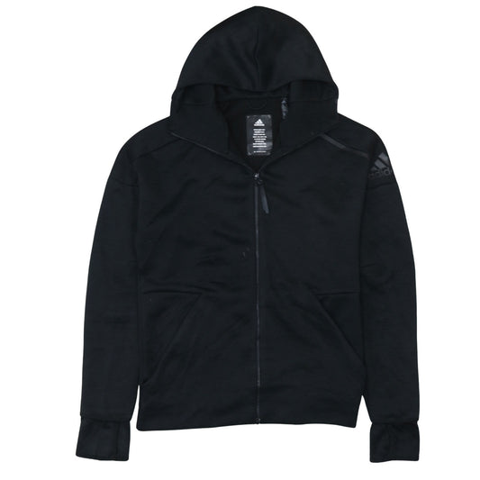 Mens UK Size M adidas Black Full Zip Hoodie