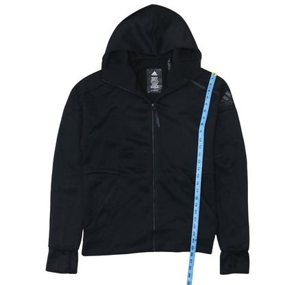 Mens UK Size M adidas Black Full Zip Hoodie