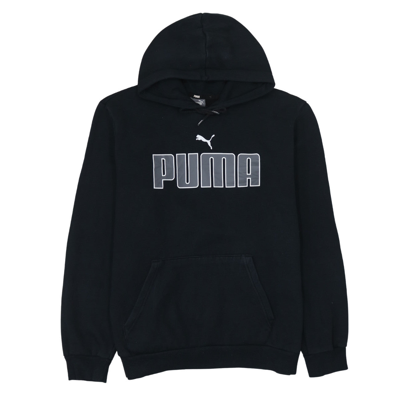 Mens UK Size L PUMA Black Pullover Hoodie