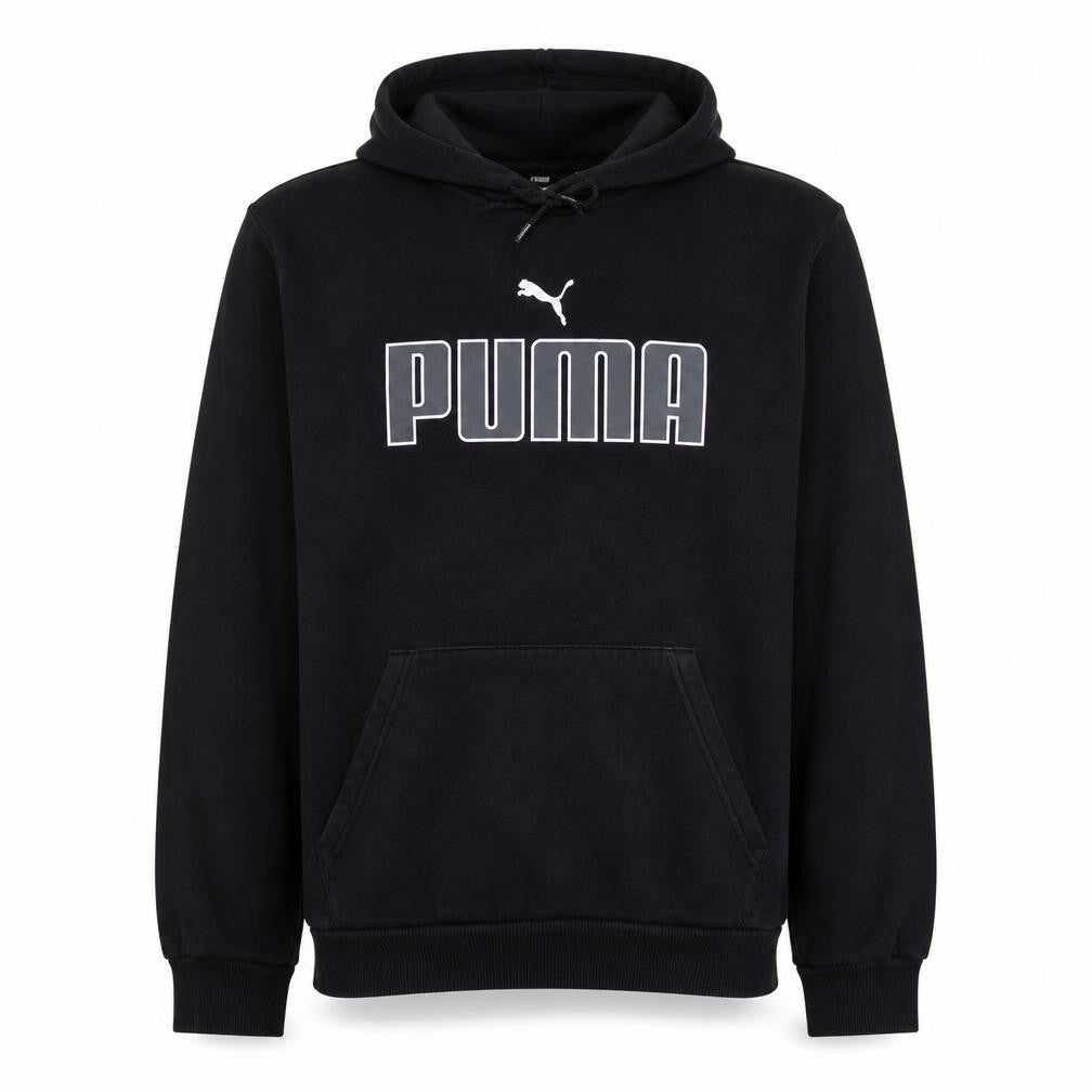 Mens UK Size L PUMA Black Pullover Hoodie