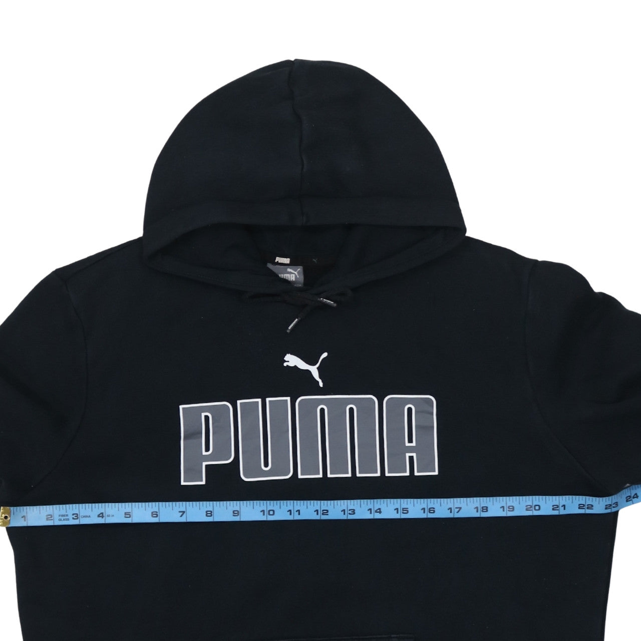 Mens UK Size L PUMA Black Pullover Hoodie