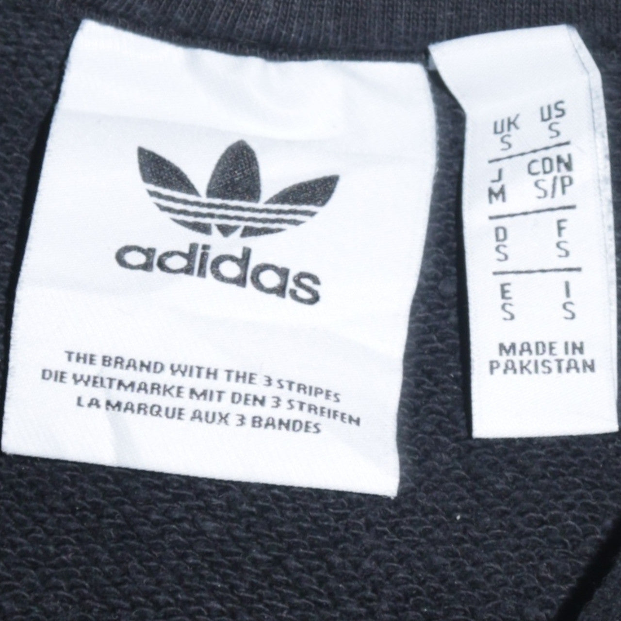 Mens UK Size S adidas Black Pullover Sweatshirt