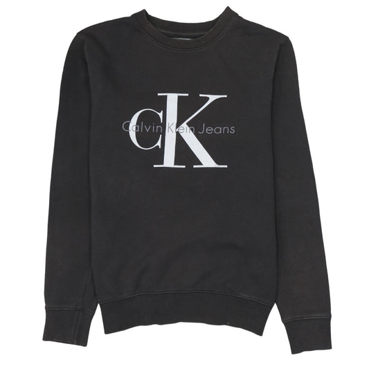 Mens UK Size XS Calvin Klein Jeans Black Pullover Sweatshirt