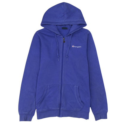 Womens UK Size L Champion Blue Full Zip Hoodie