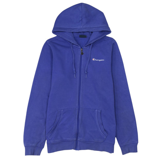 Womens UK Size L Champion Blue Full Zip Hoodie