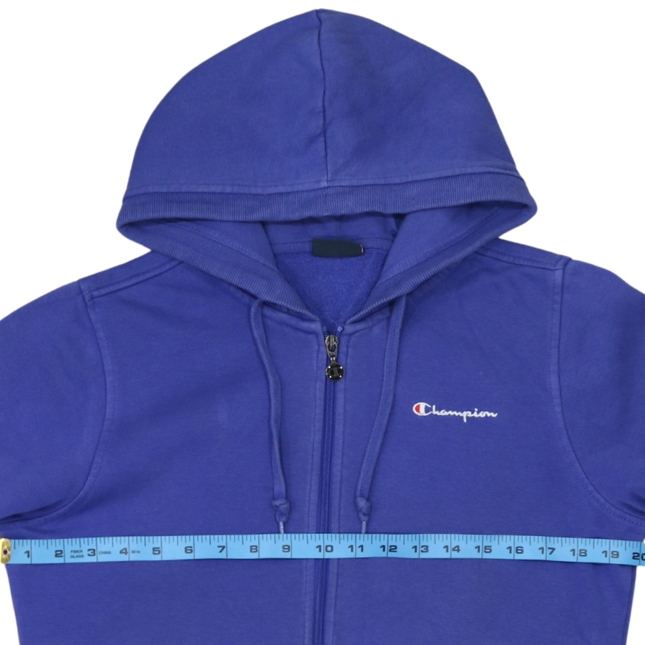 Womens UK Size L Champion Blue Full Zip Hoodie