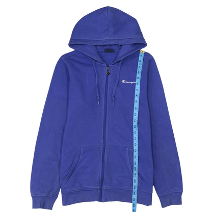 Womens UK Size L Champion Blue Full Zip Hoodie