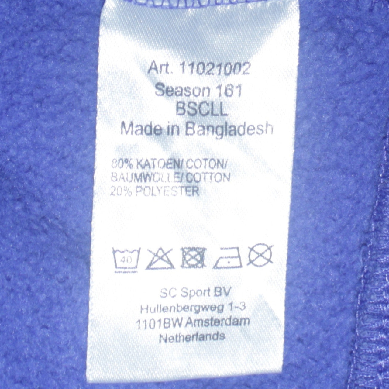 Womens UK Size L Champion Blue Full Zip Hoodie