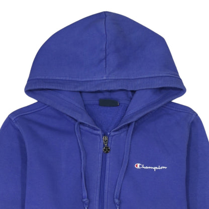 Womens UK Size L Champion Blue Full Zip Hoodie