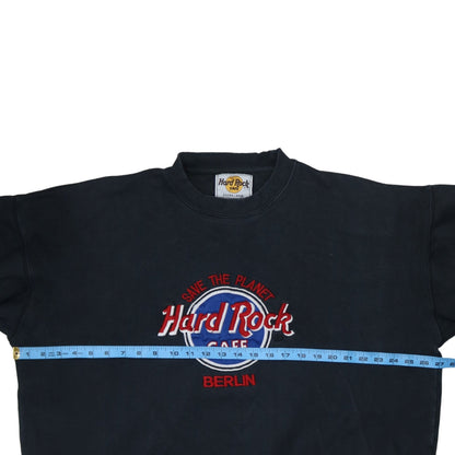 Mens UK Size XL Hard Rock Cafe Black Pullover Sweatshirt