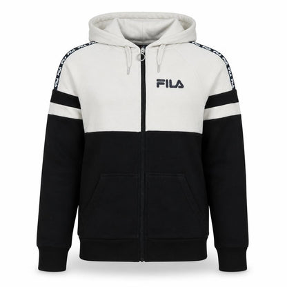 Fila Men’s Black & White Full Zip Hoodie Size S Regular Fit
