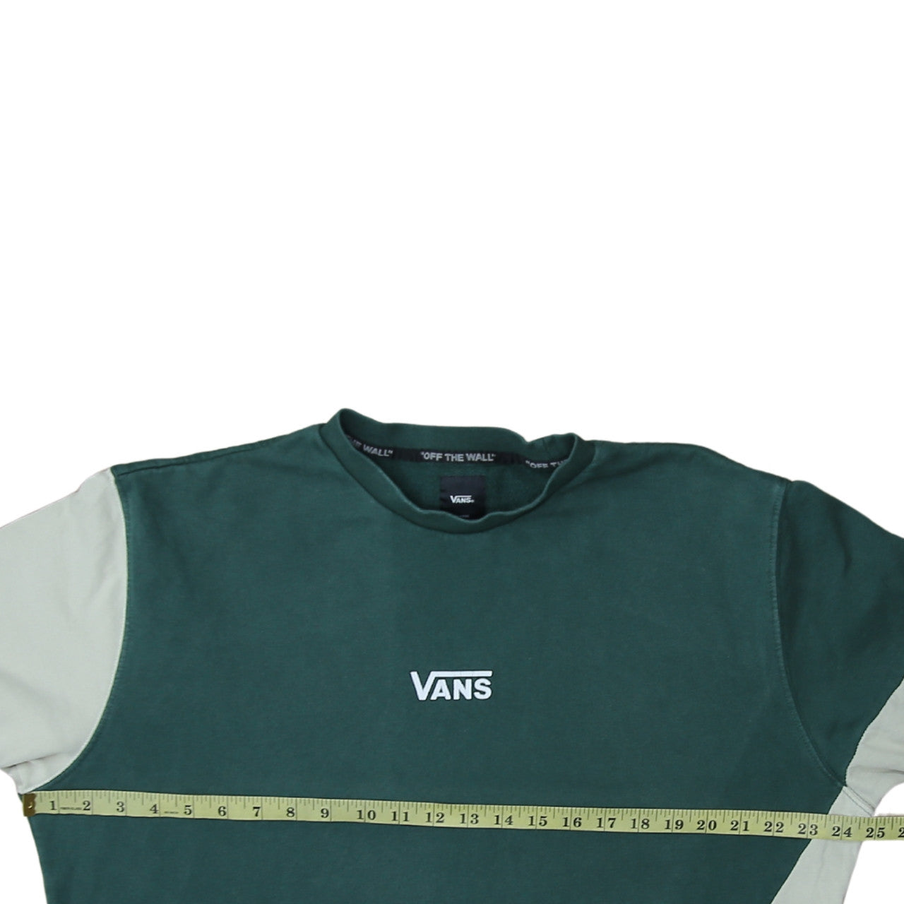 Vans Men's Green Colour Block Pullover Sweatshirt XL