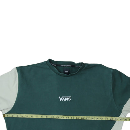 Vans Men's Green Colour Block Pullover Sweatshirt XL