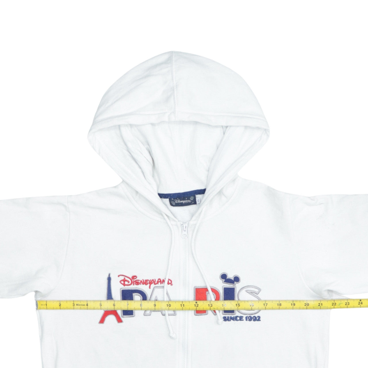 Womens UK Size XL Disneyland Paris White Full Zip Hoodie
