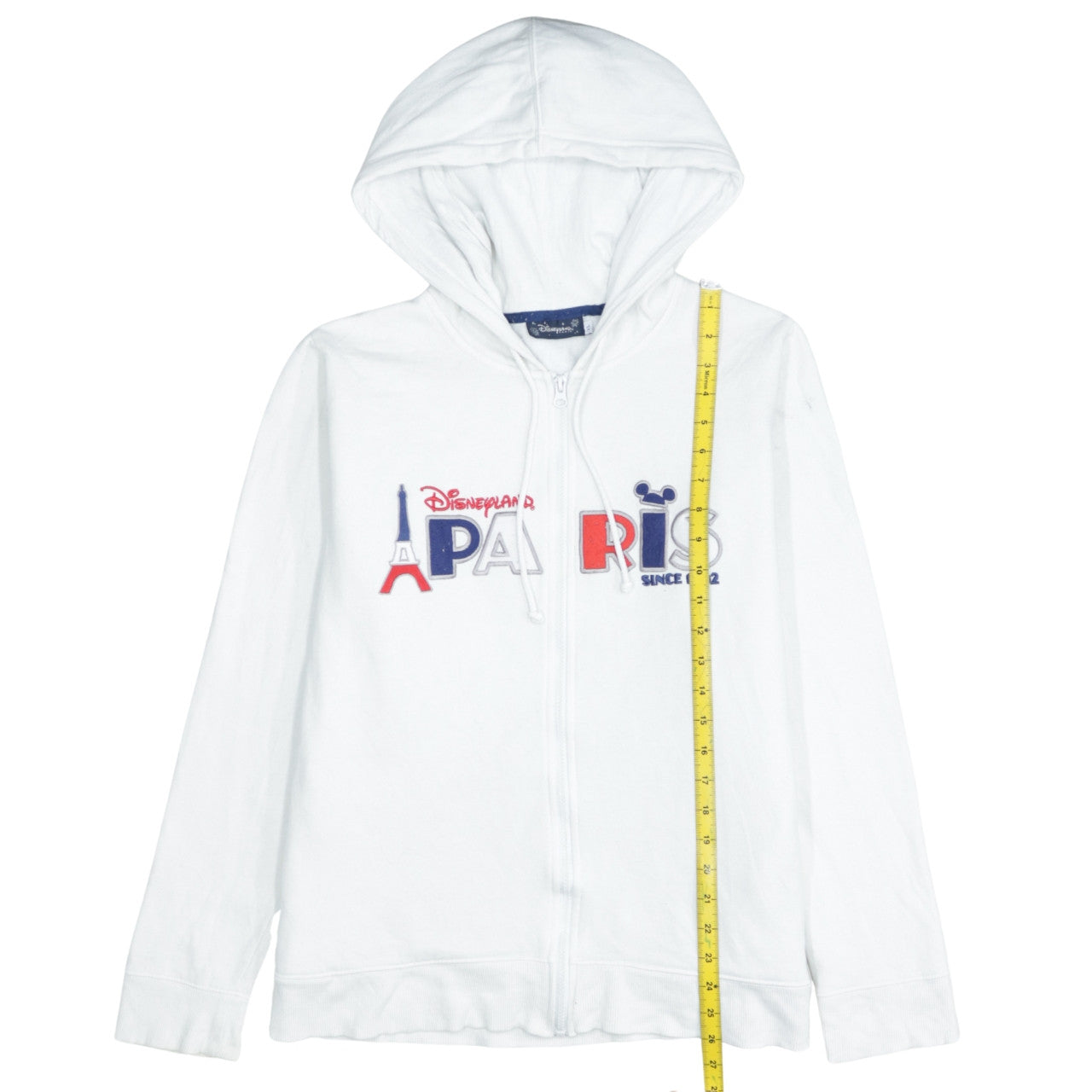 Womens UK Size XL Disneyland Paris White Full Zip Hoodie