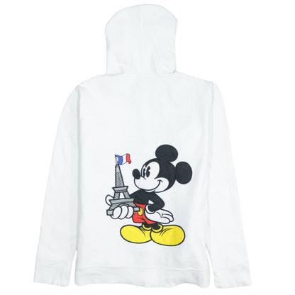 Womens UK Size XL Disneyland Paris White Full Zip Hoodie