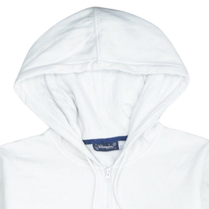 Womens UK Size XL Disneyland Paris White Full Zip Hoodie