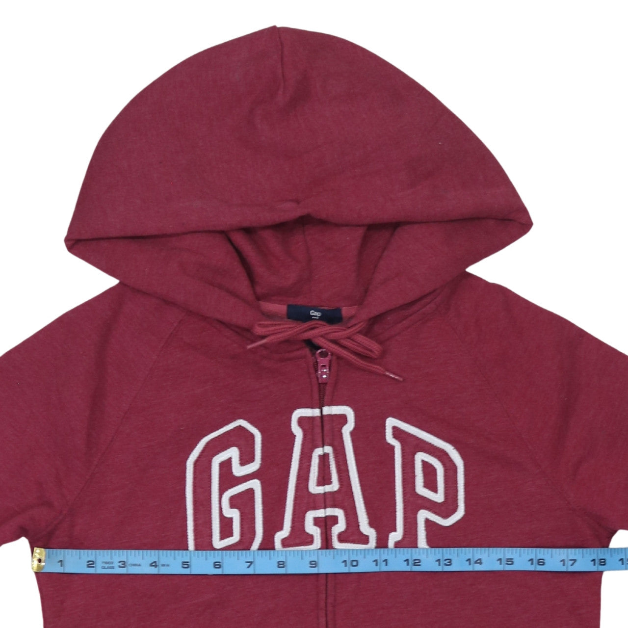 Mens UK Size M Gap Red Full Zip Hoodie