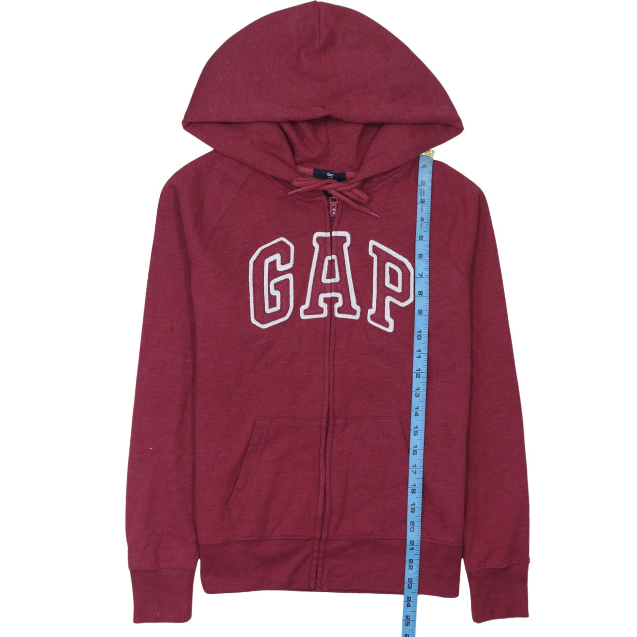 Mens UK Size M Gap Red Full Zip Hoodie