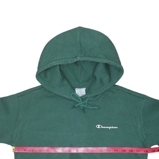 Womens UK Size XS Champion Green Pullover Hoodie