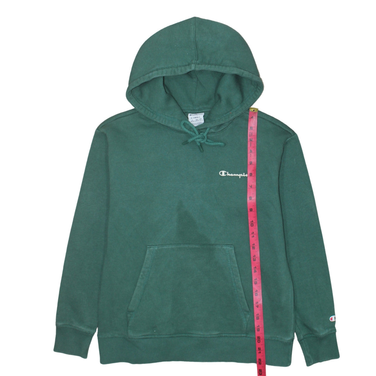 Womens UK Size XS Champion Green Pullover Hoodie