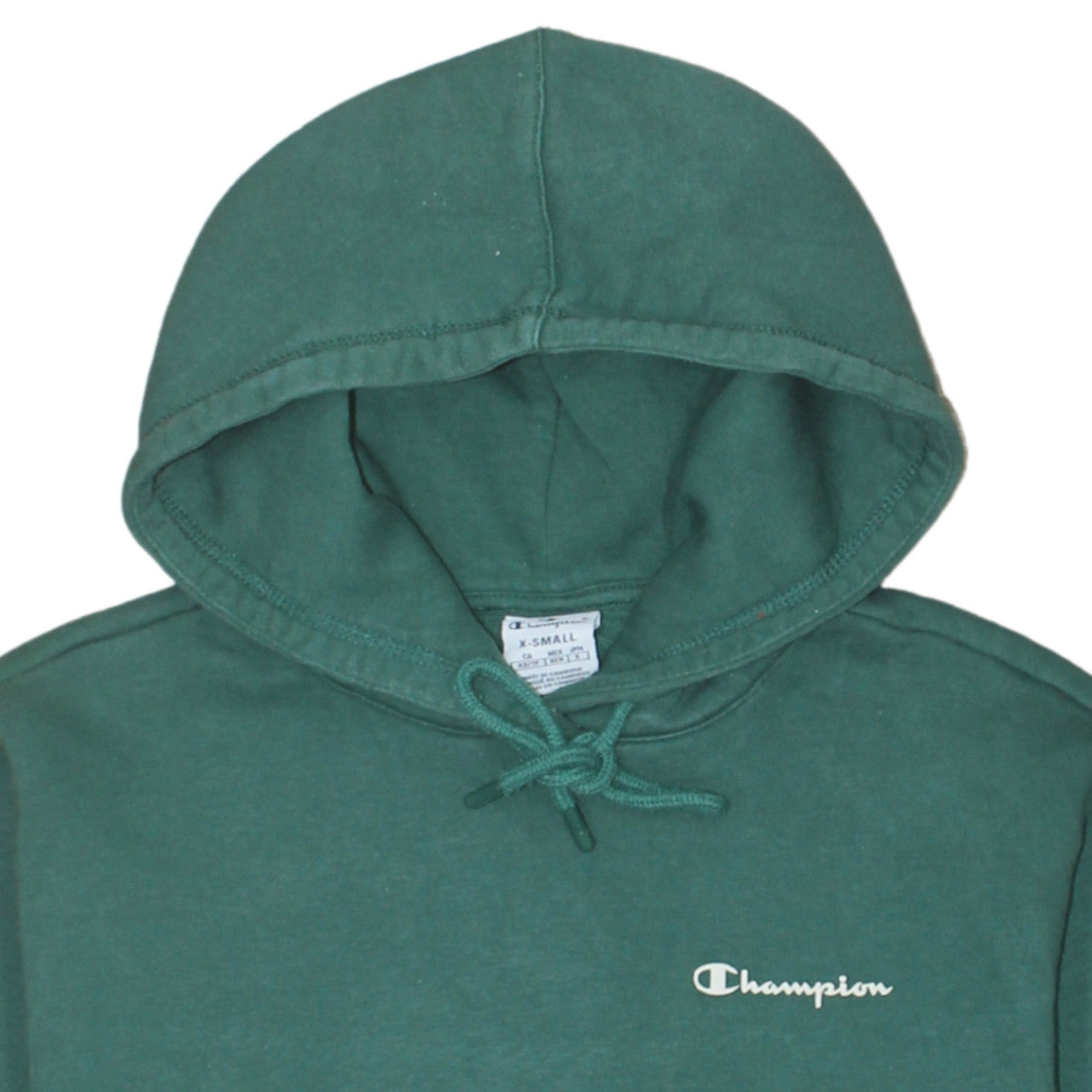 Womens UK Size XS Champion Green Pullover Hoodie
