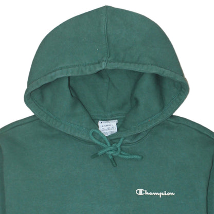 Womens UK Size XS Champion Green Pullover Hoodie