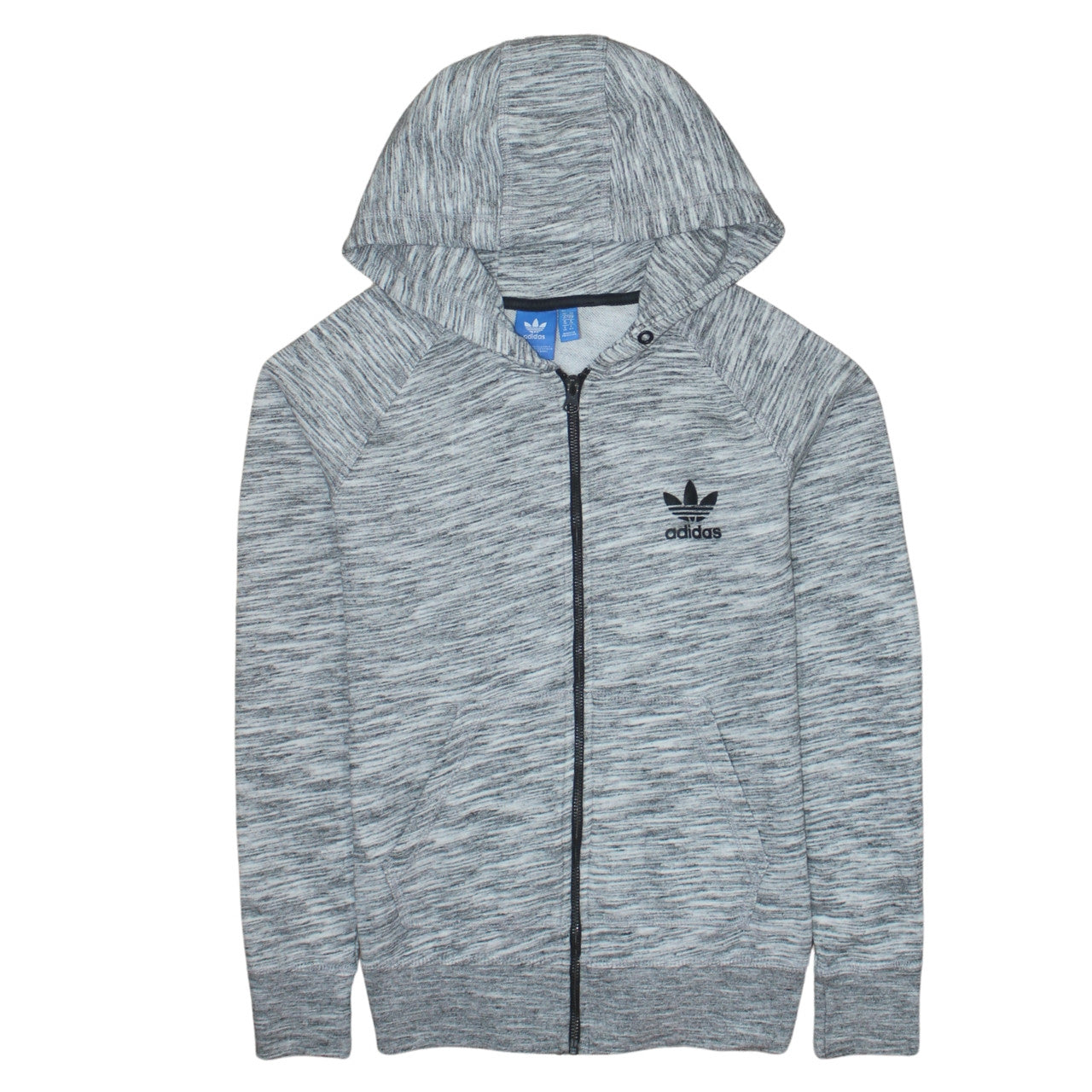 Womens UK Size 10 adidas Grey Full Zip Hoodie