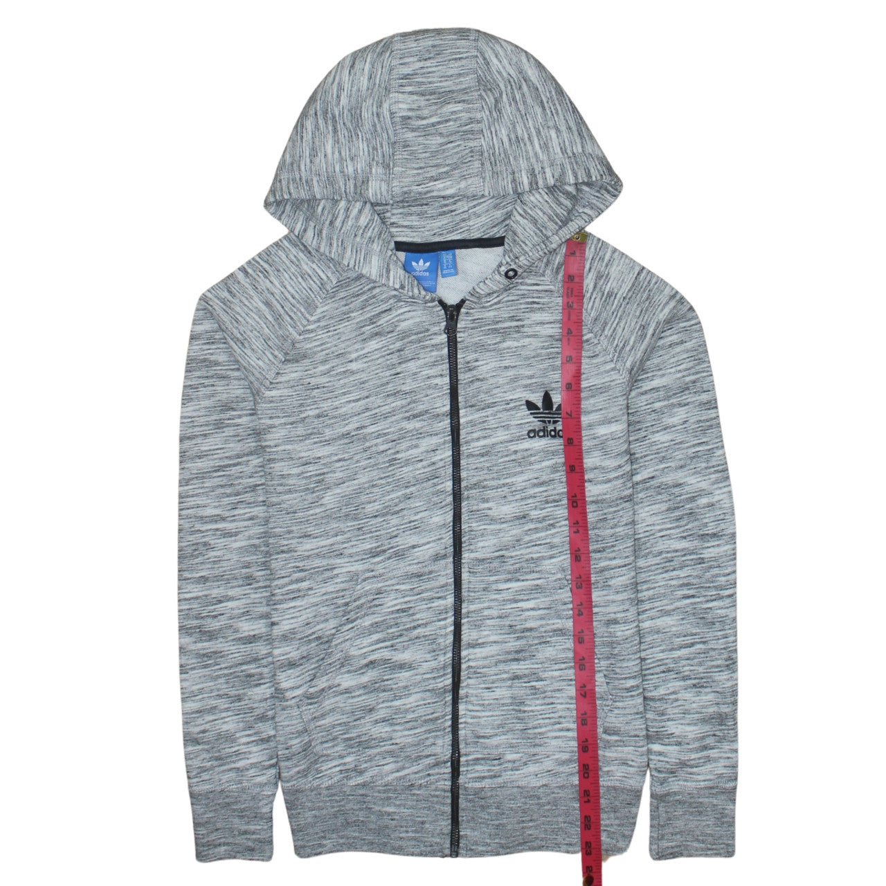 Womens UK Size 10 adidas Grey Full Zip Hoodie