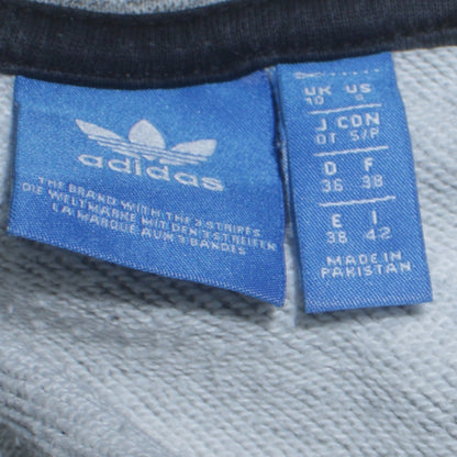 Womens UK Size 10 adidas Grey Full Zip Hoodie