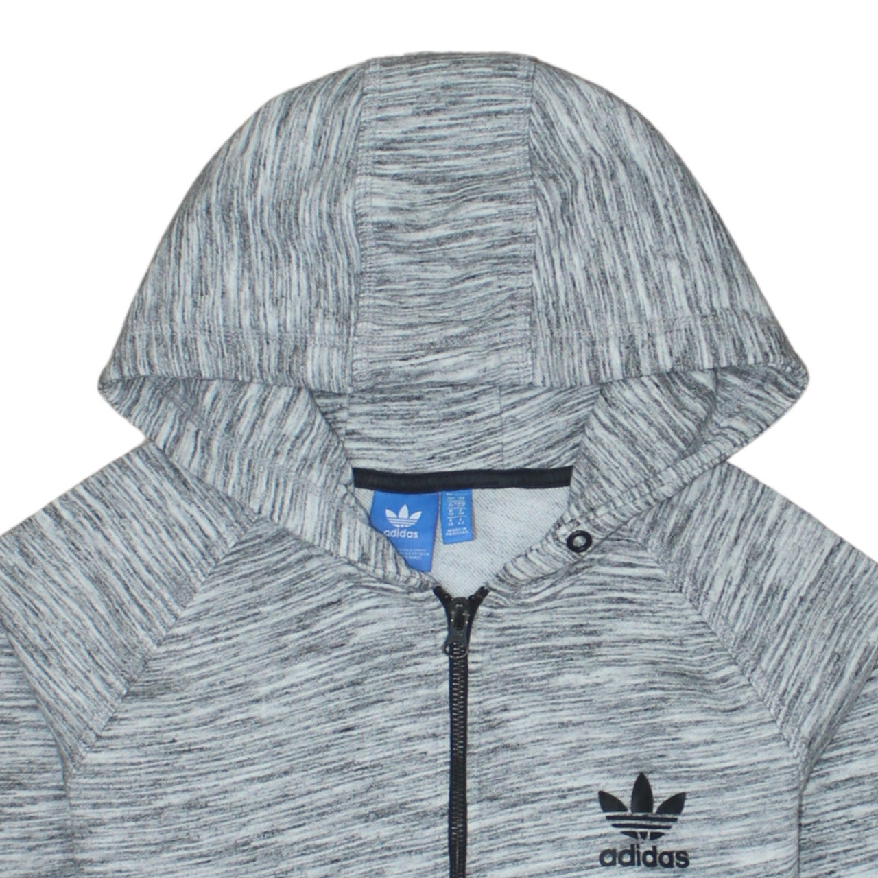 Womens UK Size 10 adidas Grey Full Zip Hoodie