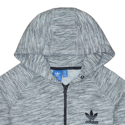 Womens UK Size 10 adidas Grey Full Zip Hoodie