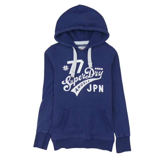 Womens UK Size S Superdry Blue Pullover Hoodie