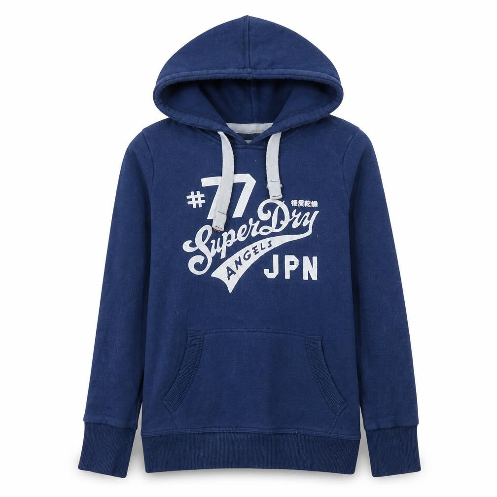 Womens UK Size S Superdry Blue Pullover Hoodie